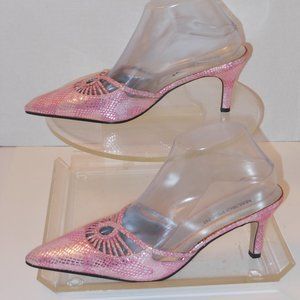 MAURO PISANI PINK CLOGS SIZE 8 MEDIUM